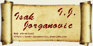Isak Jorganović vizit kartica